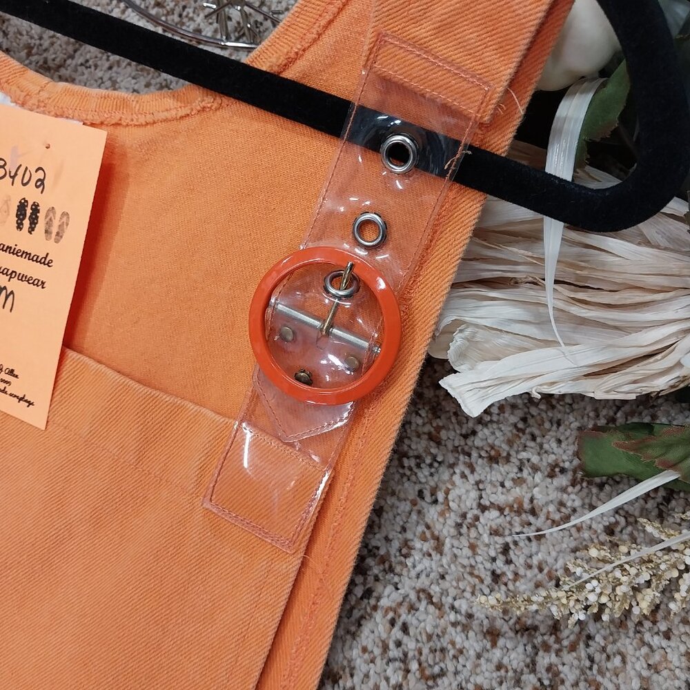 3402 Size Medium Hallain La Jumper with Plastic Buckles in Orange - Picture 2 of 6